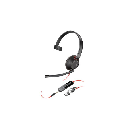 Poly Blackwire 5210 - Blackwire 5200 series - auricular - en oreja - c
