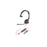 Poly Blackwire 3315 - Blackwire 3300 series - auricular - en oreja - c