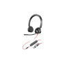 Poly Blackwire 3325 - Blackwire 3300 series - auricular - en oreja - c