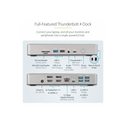 Dock Multipantalla Thunderbolt 4 2XHDMI 2XDP - USB - Pd 98W | APLIUM