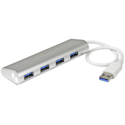 4 Port Portable USB 3.0 Hub - Aluminum