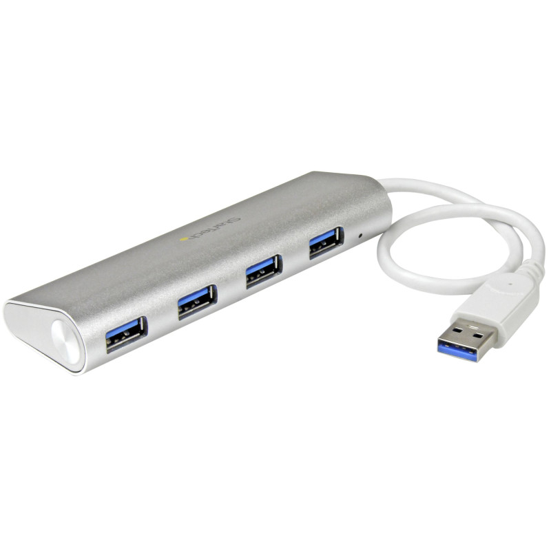 4 Port Portable USB 3.0 Hub - Aluminum