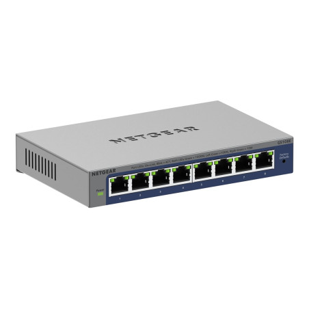 NETGEAR Plus GS108Ev4 - Conmutador - sin gestionar - sobremesa, montaj