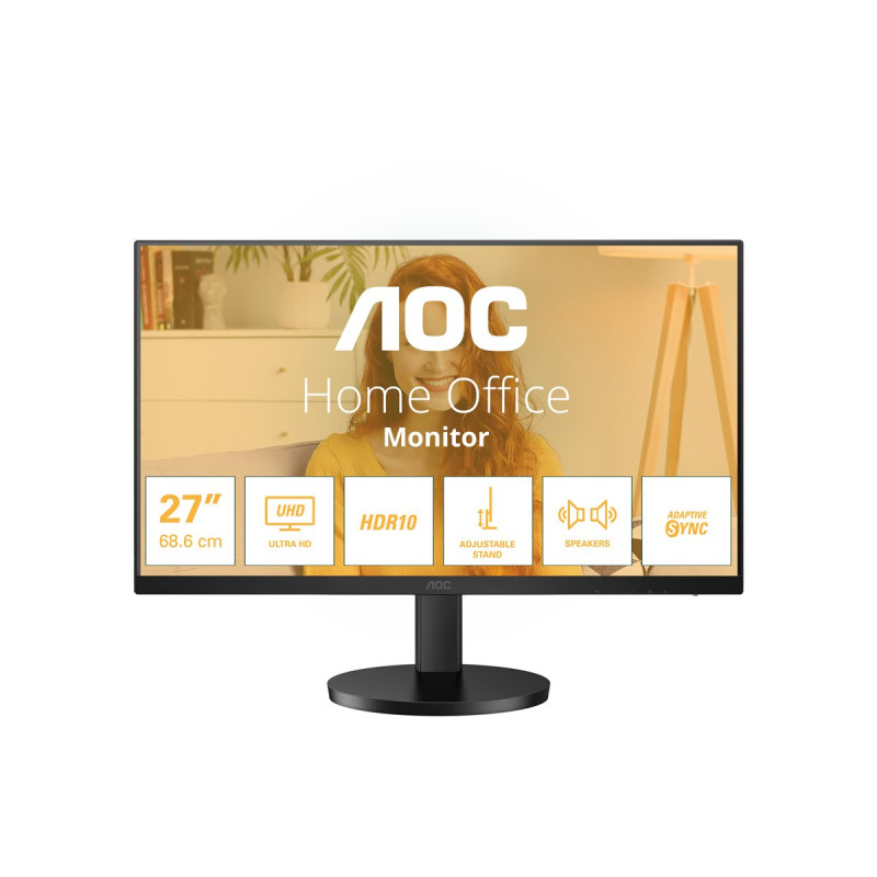 Monitor Profesional AOC U27B3AF 27"/ 4K/ Multimedia/ Regulable en altu