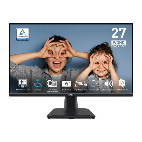 MSI PRO MP275Q - Monitor LED - 27" - 2560 x 1440 WQHD @ 100 Hz - IPS -