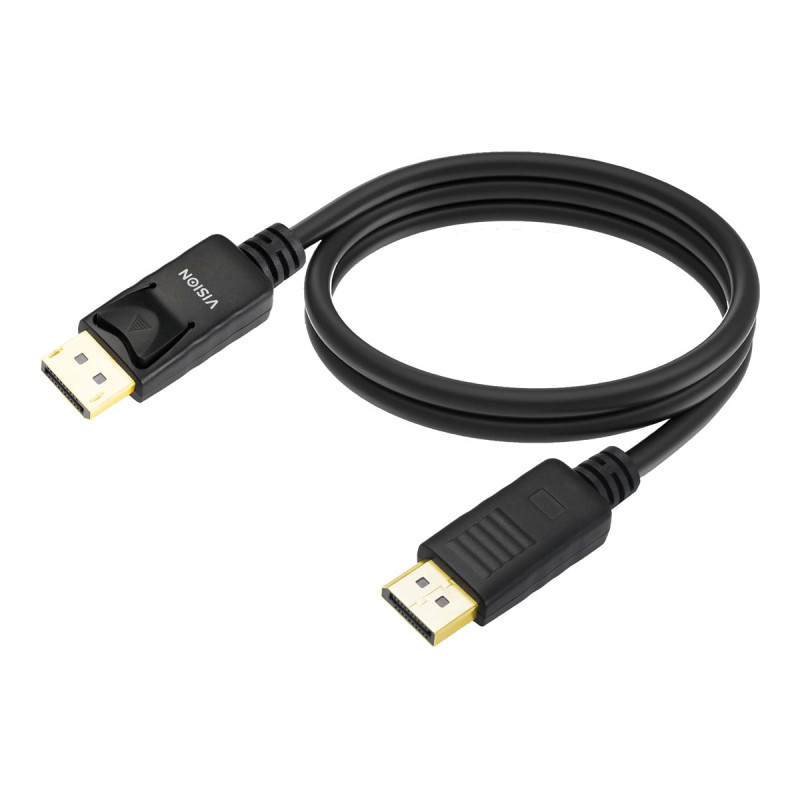 Cable DisplayPort de 2 m - versión 1.4 8k a 60 hz - conectores dorados