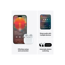 Apple AirPods 4 - Auriculares inalámbricos con micro - auriculares de