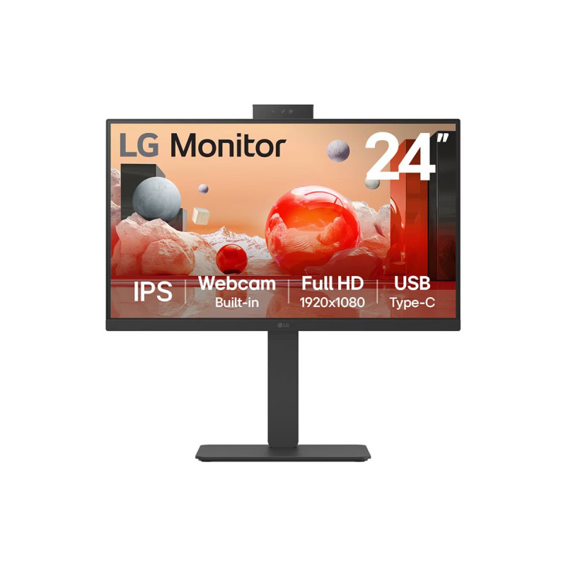 Monitor Profesional LG 24BA850-B 23.8"/ Full HD/ Webcam/ Multimedia/ N