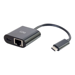 C2G USB C to Ethernet Adapter with Power Delivery - Adaptador de red -