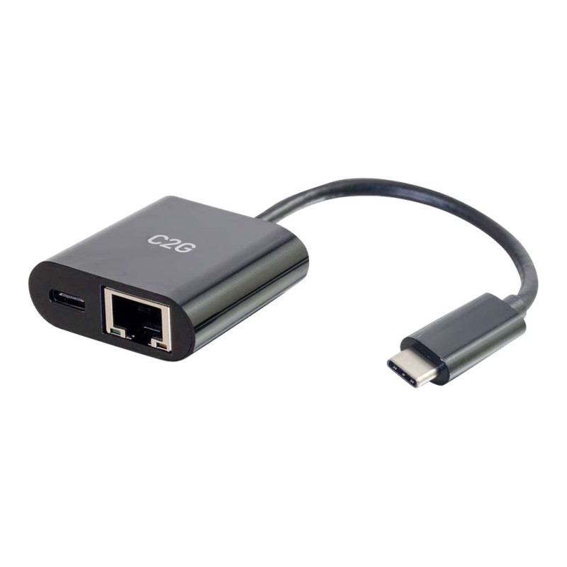 C2G USB C to Ethernet Adapter with Power Delivery - Adaptador de red -