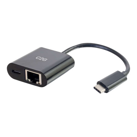 C2G USB C to Ethernet Adapter with Power Delivery - Adaptador de red -