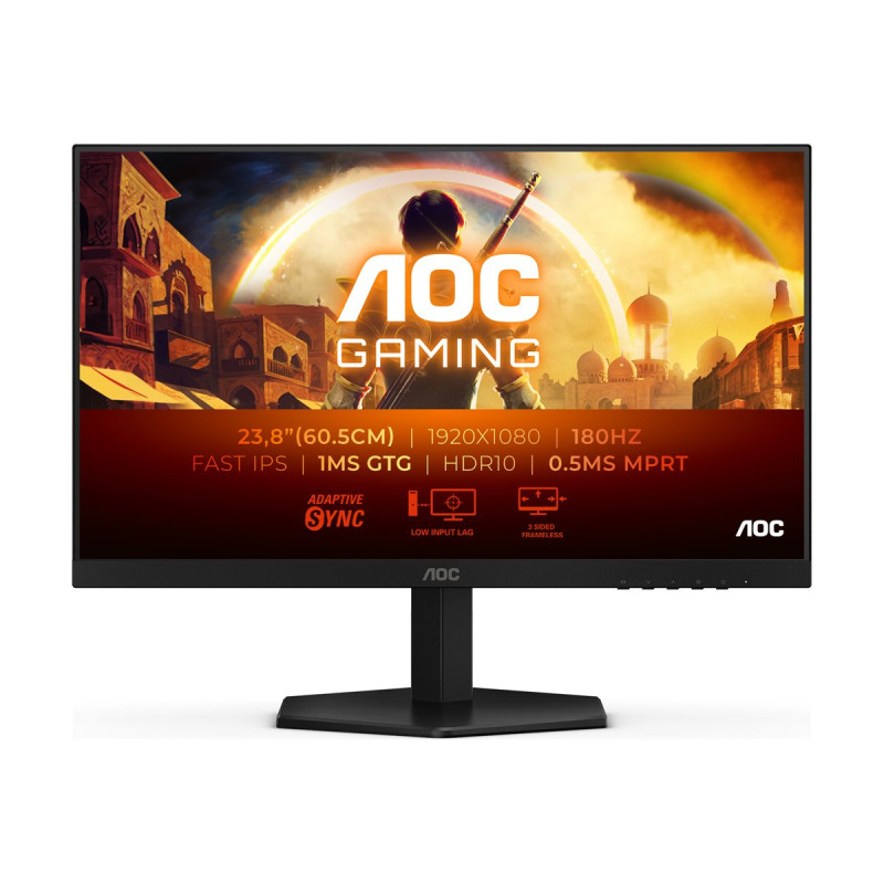 Monitor Gaming AOC 24G42E 23.8"/ Full HD/ 0.5ms/ 180Hz/ IPS/ Negro