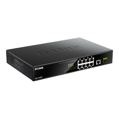 D-Link DGS 1010MP - Conmutador - sin gestionar - 8 x 10/100/1000 (PoE+