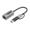 Startech USB-C to Ethernet Adapter w/USB-A Adapter, Realtek RTL8153B -