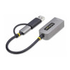 Startech USB-C to Ethernet Adapter w/USB-A Adapter, Realtek RTL8153B -