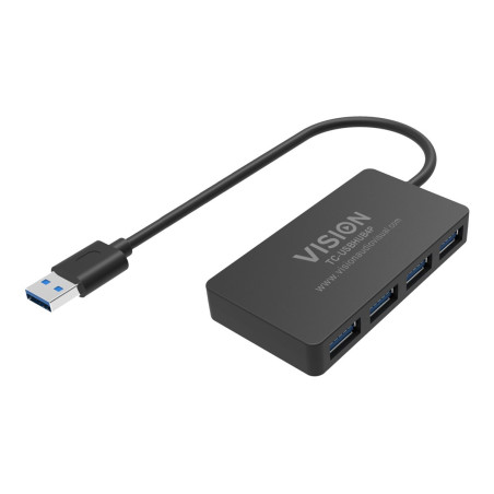 Concentrador USB 3.0 de 4 puertos - 4 x puertos USB 3.0 - 5 gbps - cab