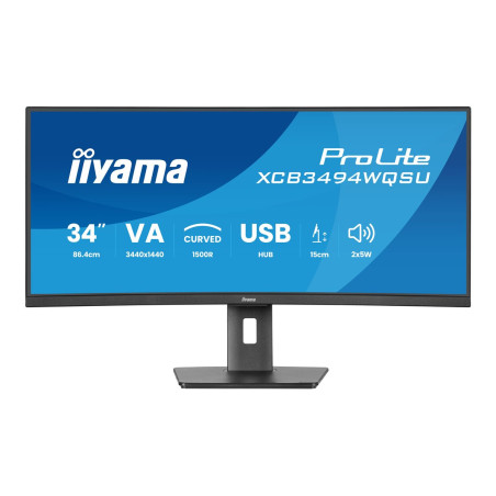 Monitor Iiyama 34 PULGADAS,UWQHD,1500R,120HZ,ALTAVOCES,VESA, | APLIUM