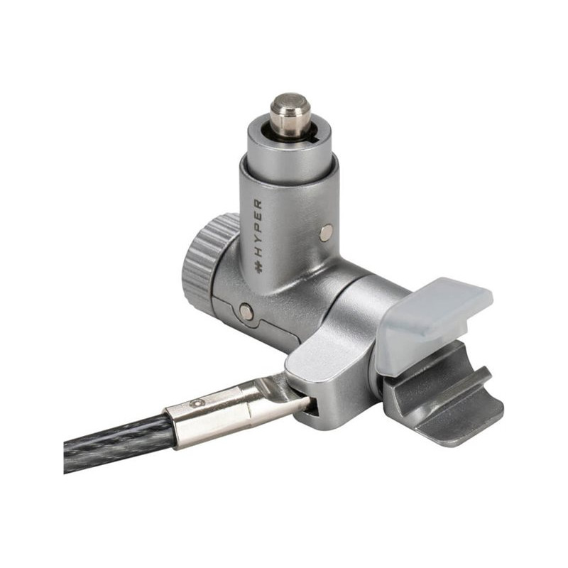 HyperShield - Bloqueo de cable de seguridad - plata - 2 m