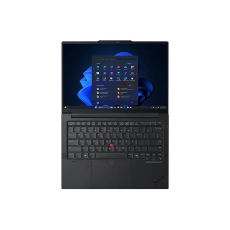 Lenovo ThinkPad E14 Gen 7 21SX - AI PC - diseño de bisagra en 180 grad