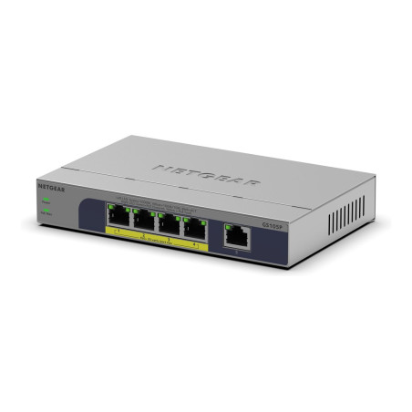 NETGEAR GS105P - Conmutador - sin gestionar - 1 x 10/100/1000 + 4 x 10