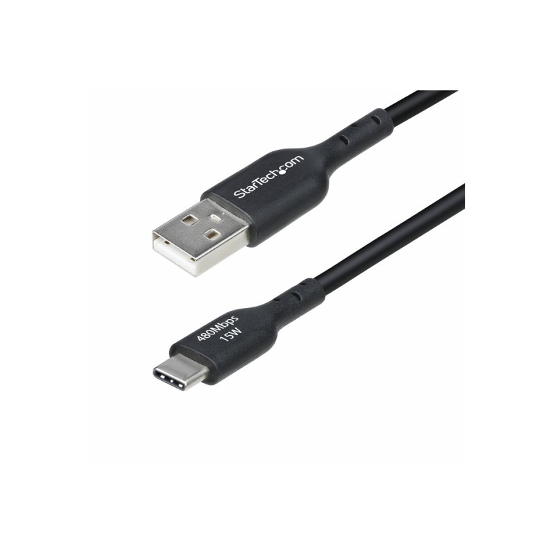 StarTech.com 6in (15cm) USB-A to USB-C Charging Cable, Charger Cord -