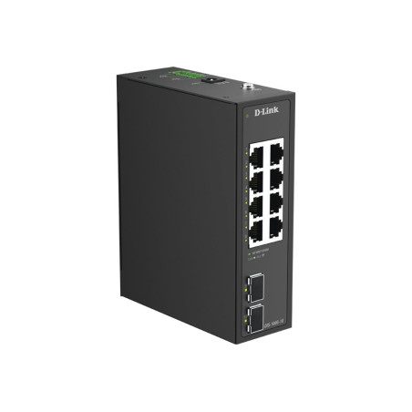 D-Link DIS 100G-10 - Conmutador - sin gestionar - 8 x 10/100/1000 + 2