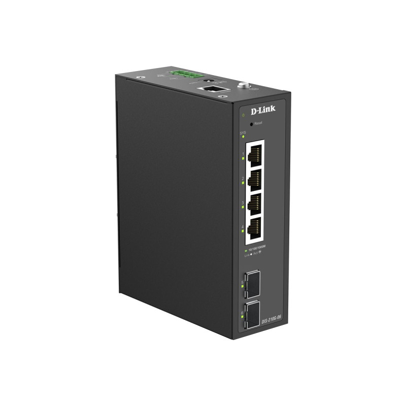 D-Link DIS 210G-06 - Conmutador - industrial - inteligente - 6 x 10/10