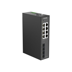 D-Link DIS 210G-12 - Conmutador - industrial - inteligente - 8 x 10/10