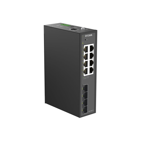 D-Link DIS 210G-12 - Conmutador - industrial - inteligente - 8 x 10/10