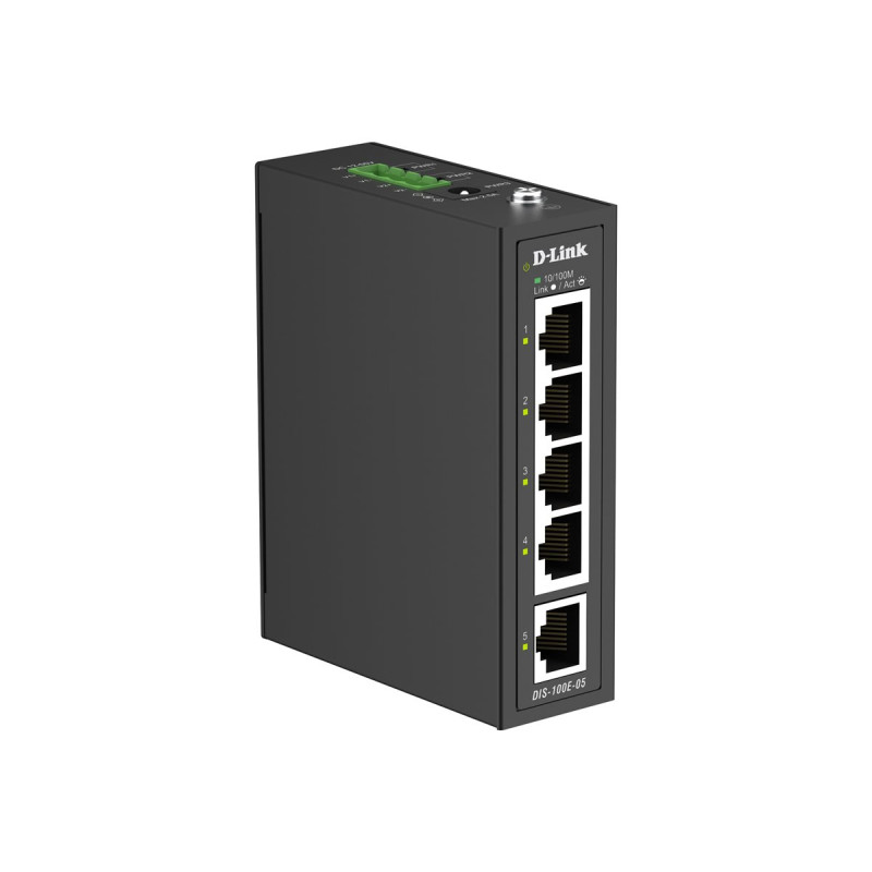 D-Link DIS 100E-05 - Conmutador - industrial - sin gestionar - 5 x 10/