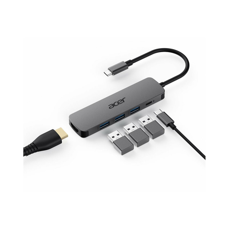 Acer 5-in-1 Type-C Dongle - Estación de conexión - USB-C - HDMI - para