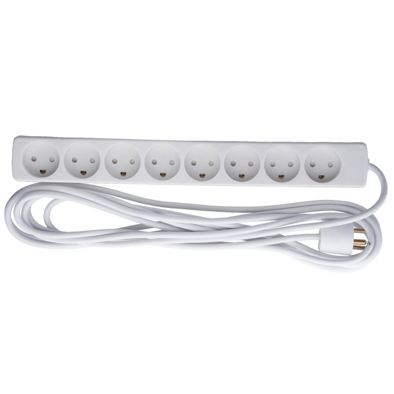8-way Danish Power Strip 5m