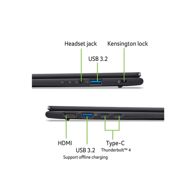 Acer TravelMate P6 14 AI TMP614-54T-TCO - Copilot+ PC - diseño de bisa
