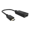 Adaptador USB C a HDMI: se conecta a USB C y tiene un conector HDMI de