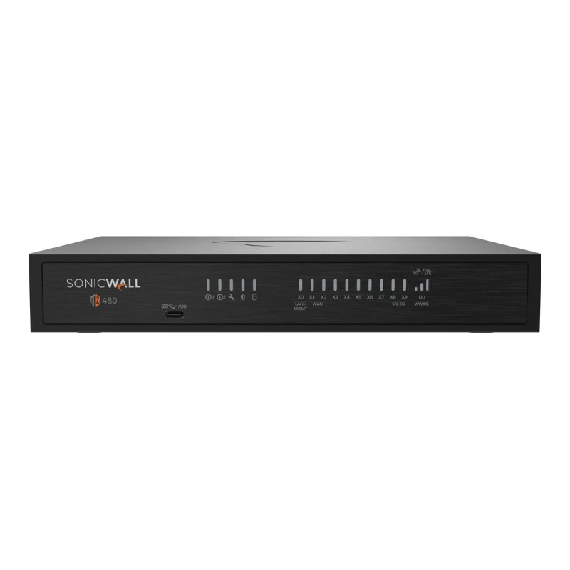 SonicWall TZ Series TZ480 - Gen 8 - aparato de seguridad - 1GbE, 2.5Gb