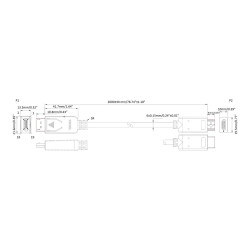 Cable DisplayPort a HDMI de 2 m - 8k a 60 hz - versión DP 1.4 - conect