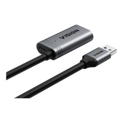Vision - Cable alargador USB - USB Tipo A (H) a USB Tipo A (M) - USB 3