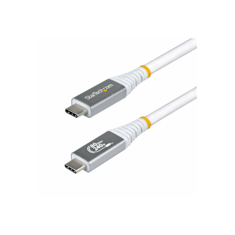 Cable USB4 1M - Usb-c Certificado Usb-if 80GB Blanco | APLIUM