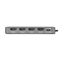 StarTech.com - Estación de conexión - para portátil - USB-C - 4 x HDMI