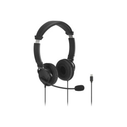 Kensington - Auricular - en oreja - cableado - USB-C - negro