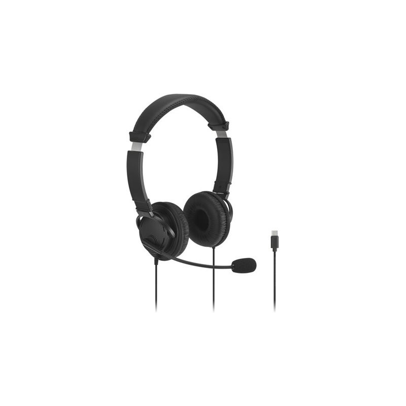 Kensington - Auricular - en oreja - cableado - USB-C - negro