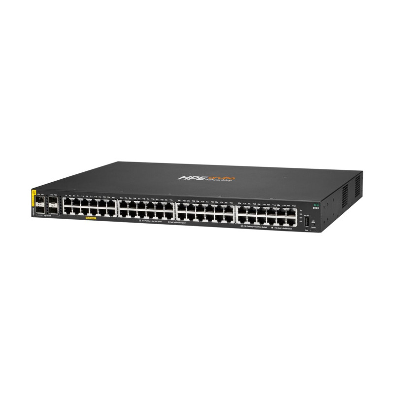 HPE Aruba Networking CX 6000 48p 10M/100M/1G Class4 PoE 4p SFP 1G 370W