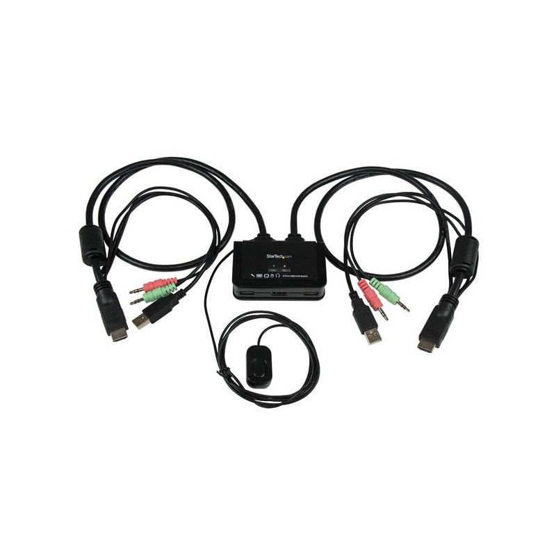 2 Port USB HDMI Cable KVM Switch