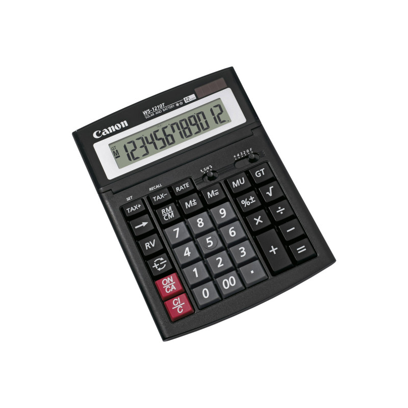 Canon WS-1210T - Calculadora de sobremesa - 12 dígitos - panel solar,