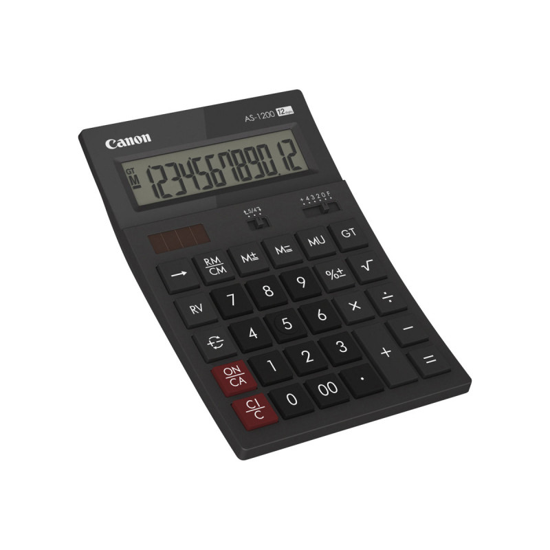 Canon AS-1200 - Calculadora de sobremesa - 12 dígitos - panel solar, b