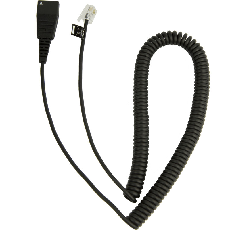 Cable QD Curled P6 - 2.0 m - 4P
