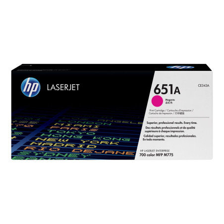 HP 651A - Magenta - original - LaserJet - cartucho de tóner (CE343A) -