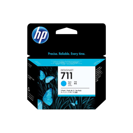HP 711 - Paquete de 3 - 29 ml - cián - original - DesignJet - cartucho