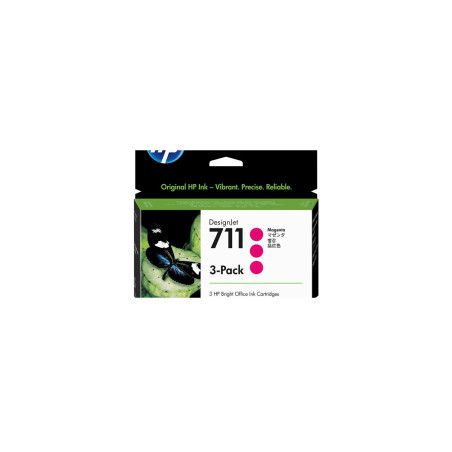 HP 711 - Paquete de 3 - 29 ml - magenta - original - DesignJet - cartu
