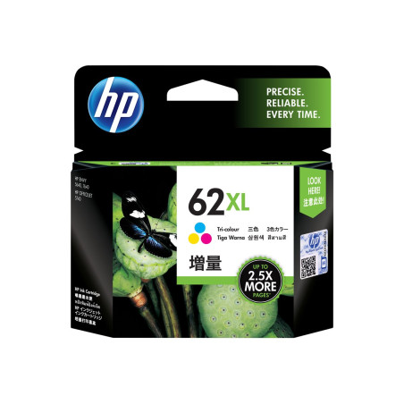 HP 62XL - 11.5 ml - Alto rendimiento - color (cian, magenta, amarillo)